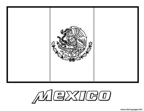 flag of mexico coloring page